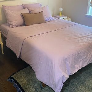 Tekla Queen Sheet, Duvet, Pillowcases and Euro Sham in Lavander